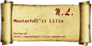 Mesterházi Lilla névjegykártya